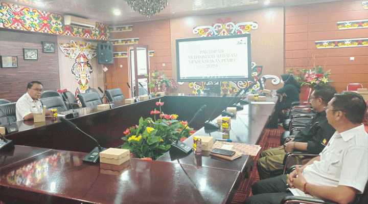 Kepala Kesbangpol Murung Raya Nizam Chandrapati Webinar secara virtual bertempat di aula A kantor Bupati Murung Raya pada Rabu 25 Januari 2023.