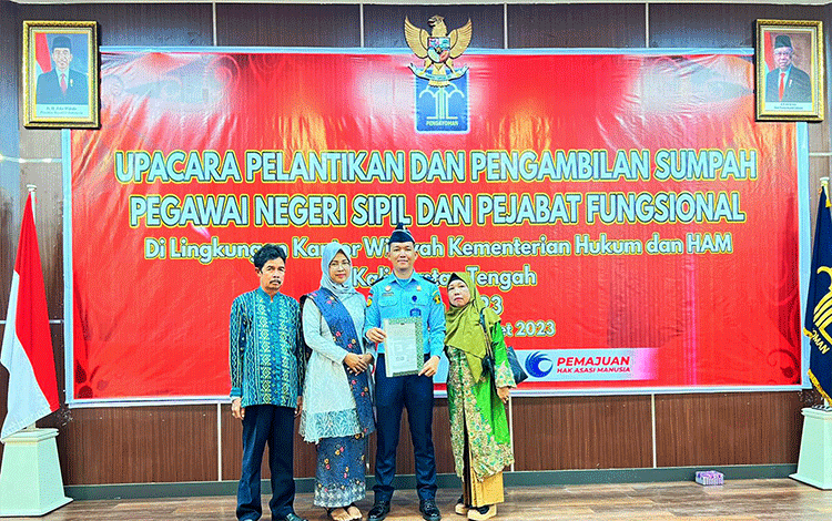 Kemenhumkam Kalteng Lantik CPNS Jadi PNS