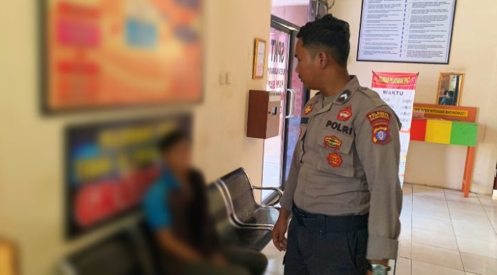 Pelaku Begal saat diamankan di Mapolresta Palangka Raya.