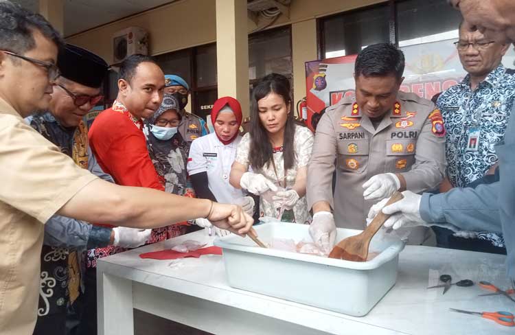 Pengungkapan Terbesar, Polres Kotim Memusnahkan Sabu Senilai Rp 1,5 Miliar Lebih