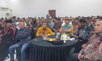 Penutupan Rakernas SMSI 6 di Hall Dewan Pers Jakarta Selasa malam 7 Maret 2023.