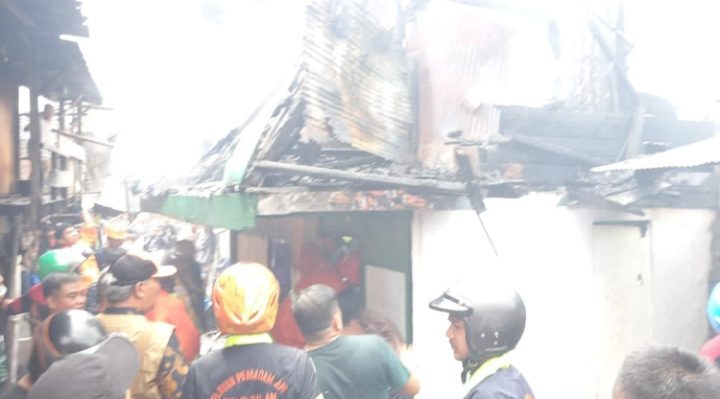 Salah satu kebakaran yang terjadi di Jalan Tiung Sampit 2 Maret 2023. 1