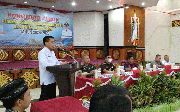 Sekda Murung Raya Resmi Buka Konsultasi Publik RPD Murung Raya 2024-2026