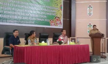 Sosialisasi program dan kebijakan peningkatan penggunaan produk dalam negeri dan Bimtek penerapan penggunaan produk dalam negeri tahun 2023 di lingkungan Pemkab Pulang Pisau.