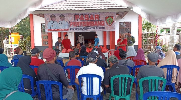 Suasana Pasar Penyeimbang di Baamang Sampit 9 Februari 2023.