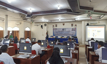 Suasana Tes Seleksi PPPK Formasi Jabatan Teknis di Balai Diklat Kotim Baamang Sampit Minggu 19 Maret 2023.