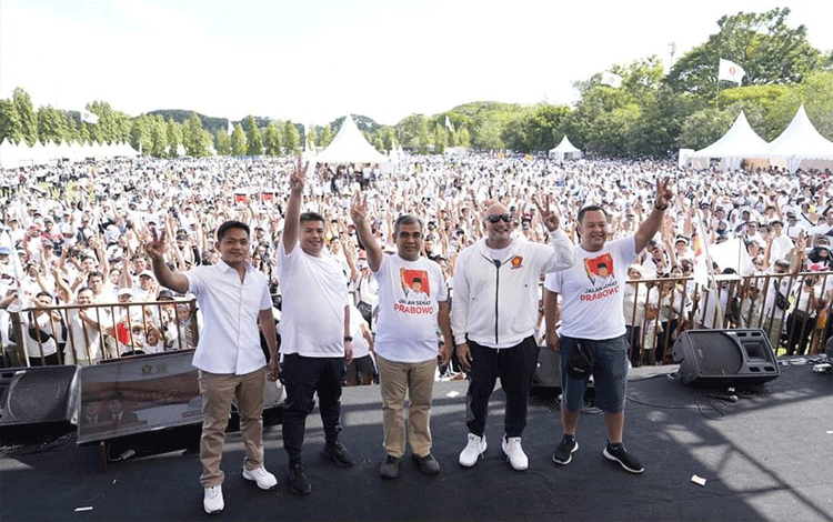 Antusiasme Puluhan Ribu Warga Bali Ikut Jalan Sehat Prabowo