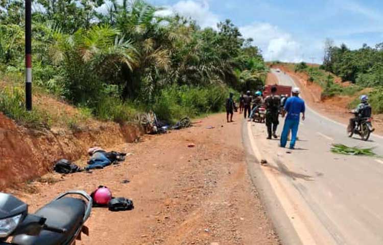 Kecelakaan Maut di Jalan Poros Telaga Antang Dua Orang Meninggal Seketika