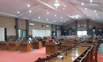 Suasana rapat paripurna ke 5 DPRD Kotim Selasa 7 Maret 2023.