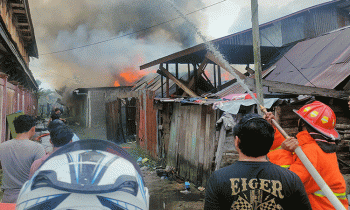 Kebakaran di Perumahan Padat Penduduk Jalan Muhran Ali Sampit