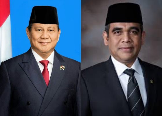 Kerua Umum Getindra Prabowo Subianto dan Sekjen Gerindra Ahmad Muzani