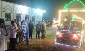 Pawai gema takbir dalam rangka perayaan Idulfitri 1444 Hijriah di Kasongan berlangsung meriah Jumat malam 21 April 2023 malam