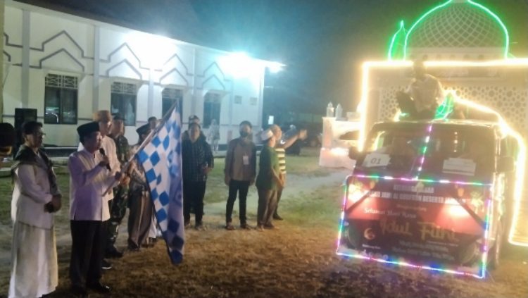 Pawai Gema Takbir Idulfitri di Kasongan Berlangsung Meriah