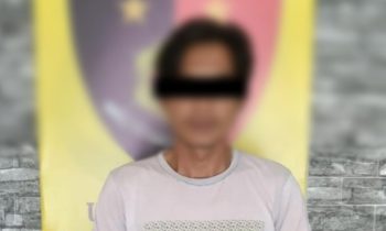 Pelaku pembacokan saat diamankan di Polsek Bukit Batu.