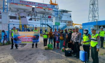 Pelepasan balik gratis oleh Satlantas Polres Kotim, KSOP dan Pelindo Sampit, Kamis, 27 April 2023.