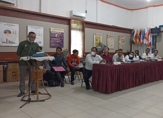 Pemaparan jumlah TPS oleh PPK pada Rapat Pleno Terbuka KPU Kotim Rabu 5 April 2023