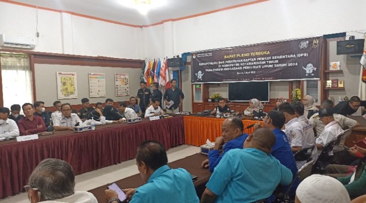 Rapat Pleno Terbuka Rekapitulasi dan Penetapan DPS KPU Kotim Rabu 5 April 2023