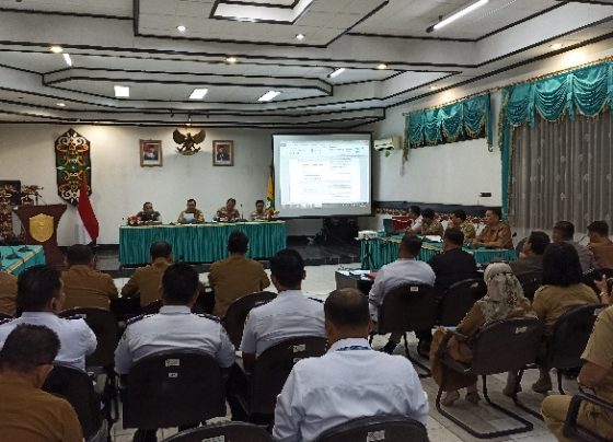 Suasana Rakor Lintas Sektor dengan instansi terkait jelang Lebaran Idul Fitri 1444 H Senin 3 April 2023