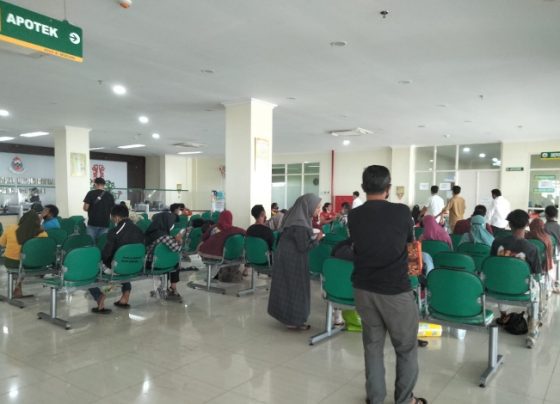 Suasana salah satu ruang tunggu di RSUD dr Murjani Sampit.