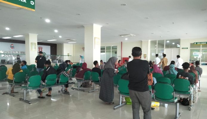 Suasana salah satu ruang tunggu di RSUD dr Murjani Sampit.