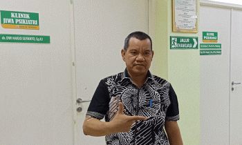 Ketua DPC Partai Gerindra Kotim, Juliansyah hendak medical check up di RSUD dr. Murjani Sampit, Kamis, 4 Mei 2023.