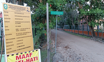 Kondisi ruas Jalan Ki Hajar Dewantara, Kecamatan Baamang, Selasa, 16 Mei 2023.