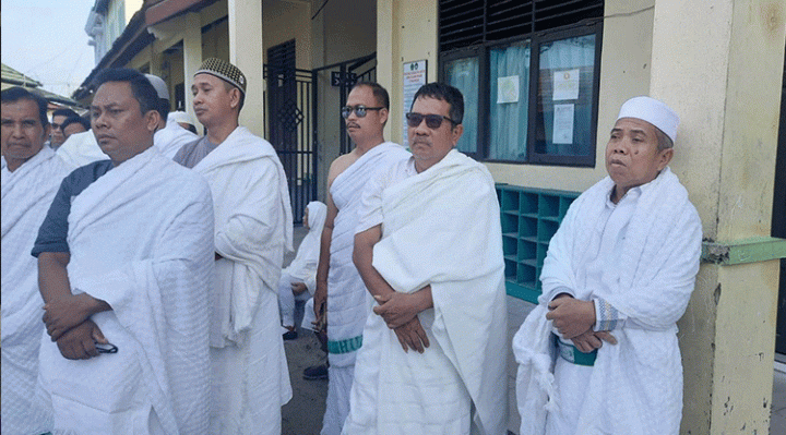 Manasik haji di Yayasan Panti Asuhan Budi Mulya Palangka Raya, Minggu, 21 Mei 2023.