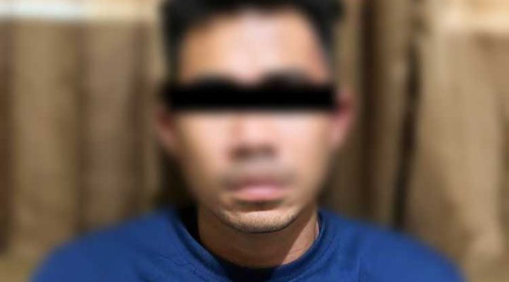Pelaku OS diamankan di Mapolresta Palangka Raya.