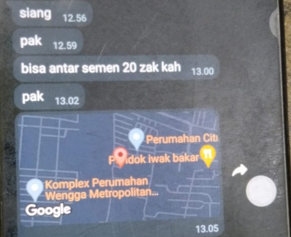 Waspada! Penipuan Bermodus Jasa Pemesanan Bahan Bangunan di Sampit dan Sekitarnya