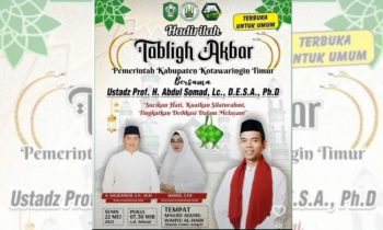 Poster pengumuman Tablik Akbar Tausiah Ustaz Abdul Somad di Sampit, Senin nanti, 22 Mei 2023.