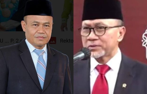 Rektor UMPR Yusuf  dan Menteri Perdagangan Republik Indonesia Zulkifli Hasan.