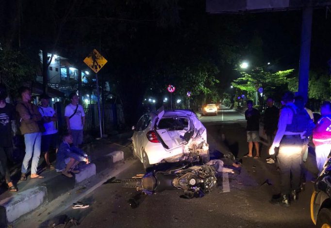Tabrak Mobil Parkir di Jalan Achmad Yani Sampit, Pengendara Sepeda Motor Tewas Seketika