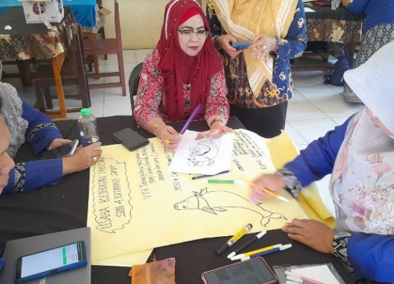 Draft Maskot UKS SDN 4 Ketapang Sampit, Si Jela kreasi para guru sekolah itu.