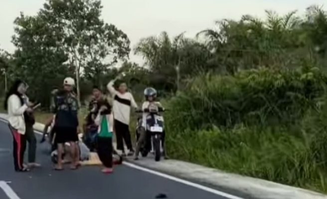 Kecelakaan di Jalan Jaksa Agung yang dipicu oleh adanya balap liar, Minggu, 4 Juni 2023.