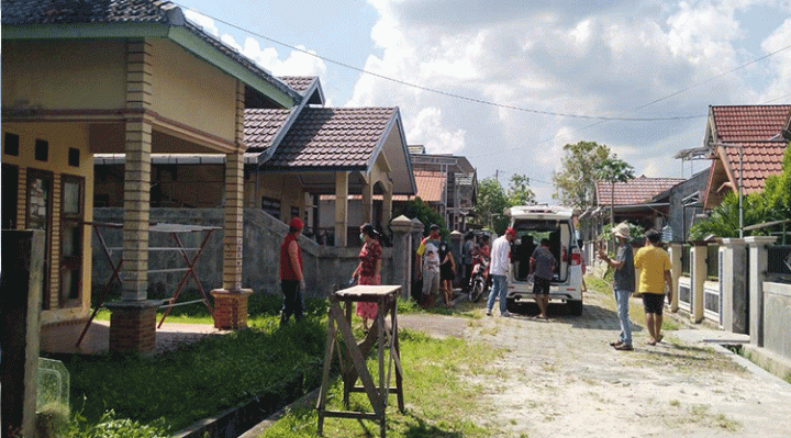 Lokasi ditemukan mayat di Jalan Sawit Raya Blok K, Kelurahan Pasir Putih, Kecamatan MB Ketapang, Kabupaten Kotawaringin Timur, Sabtu, 24 Juni 2023.