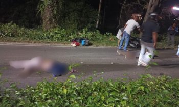 Lokasi kecelakaan di Jalan Jemderal Sudirman Sampit yang mengakibatkan pasutri meninggal dunia di tempat, Rabu malam, 21 Juni 2023.
