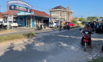 Lokasi kecelakaan di Jalan Wengga Metropolitan yang menewaskan pengendara motor, Sabtu, 10 Juni 2023.