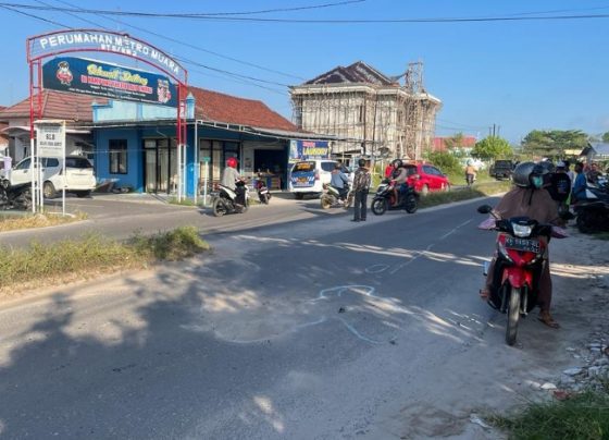 Lokasi kecelakaan di Jalan Wengga Metropolitan yang menewaskan pengendara motor, Sabtu, 10 Juni 2023.