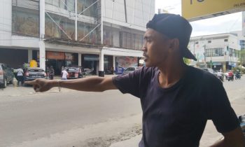 Lokasi terjadi penjambretan di Jalan Sutoyo tepatnya depan Kusuka swalayan, Kelurahan MB Hulu, Kecamatan MB Ketapang, Kotim, Senin, 19 Juni 2023