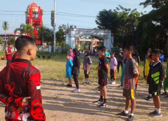 Para peserta cabor atletik O2SN Tingkat Kabupaten Kotim di Stadion 29 Nopember Sampit pada 29 31 Mei 2023.