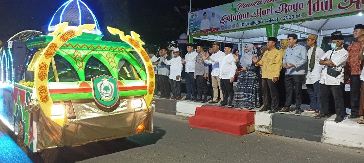 90 Kendaraan Pawai Ramaikan Takbir Keliling Iduladha 1444 H di Kotim