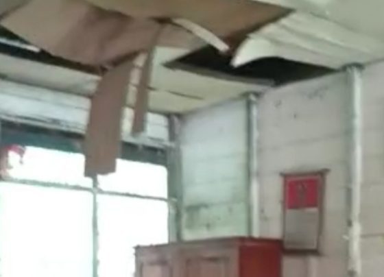 Potongan video kondisi Bangunan SDN 2 Pamalian, Dusun Pemalian yang rusak.