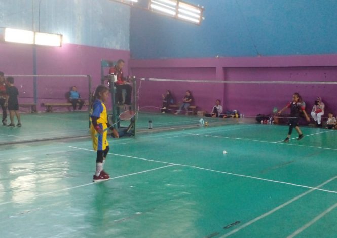 Siswi SDN 7 Baamang Tengah Juara I Bulu Tangkis Puteri O2SN Tingkat Kabupaten Kotim