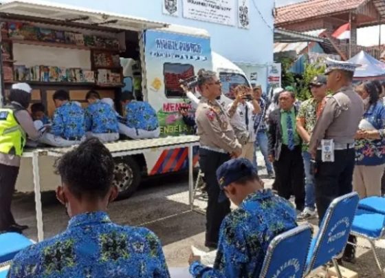 Sosialisasi Satlantas Polres Kotim kepada anak di bawah umur melalui sekolah.