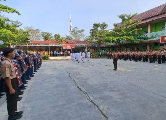 Upara peringatan Hari Lahir Pancasila di SMP Negeri 3 Sampit, Kamis, 1 Juni 2023.