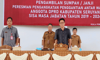 Wakil Ketua I DPRD Seruyan Bambang Yantoko memimpin Rapat paripurna DPRD Seruyan, Selasa, 13 Juni 2023.