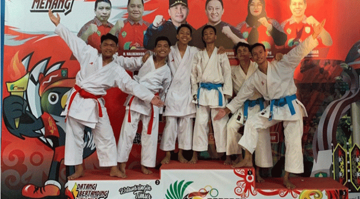 Atlet karate kontingen Kotim peraih medali Porprov Kalteng 2023, Selasa, 25 Juli 2023.
