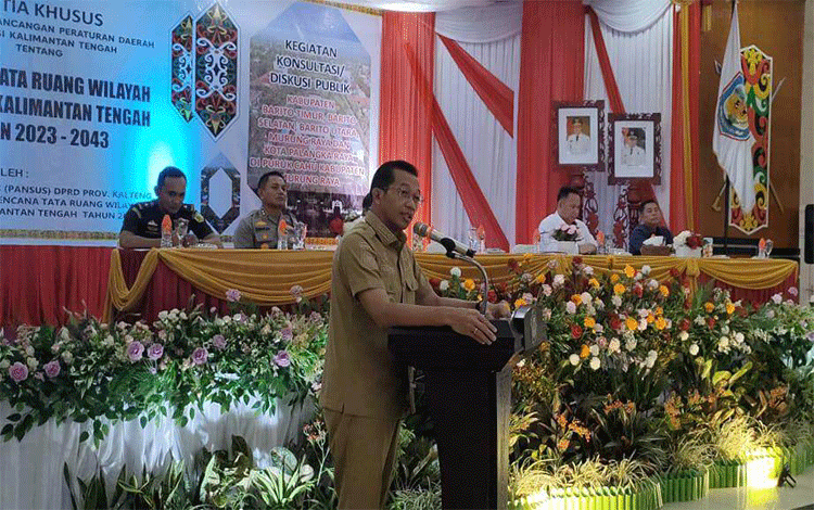 Bupati Murung Raya Diskusi RTRW Kalteng 2023-2043, Ini yang Disampaikan