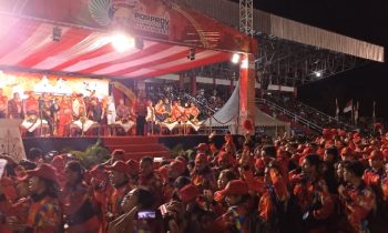 Parade Kontingen Porprov Kalteng 2023 dari berbagai kabupaten atau kota se Kalteng, Rabu, 26 Juli 2023