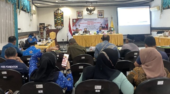 Sosialisasi Organisasi Kemasyarakatan oleh Kesbangpol Kotim, fi aula lantai II Pemkab Kotim, Senin,17 Juli 2023.